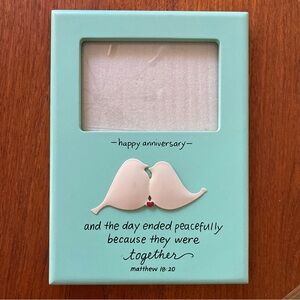 Happy Anniversary Picture Frame with quote from Bible